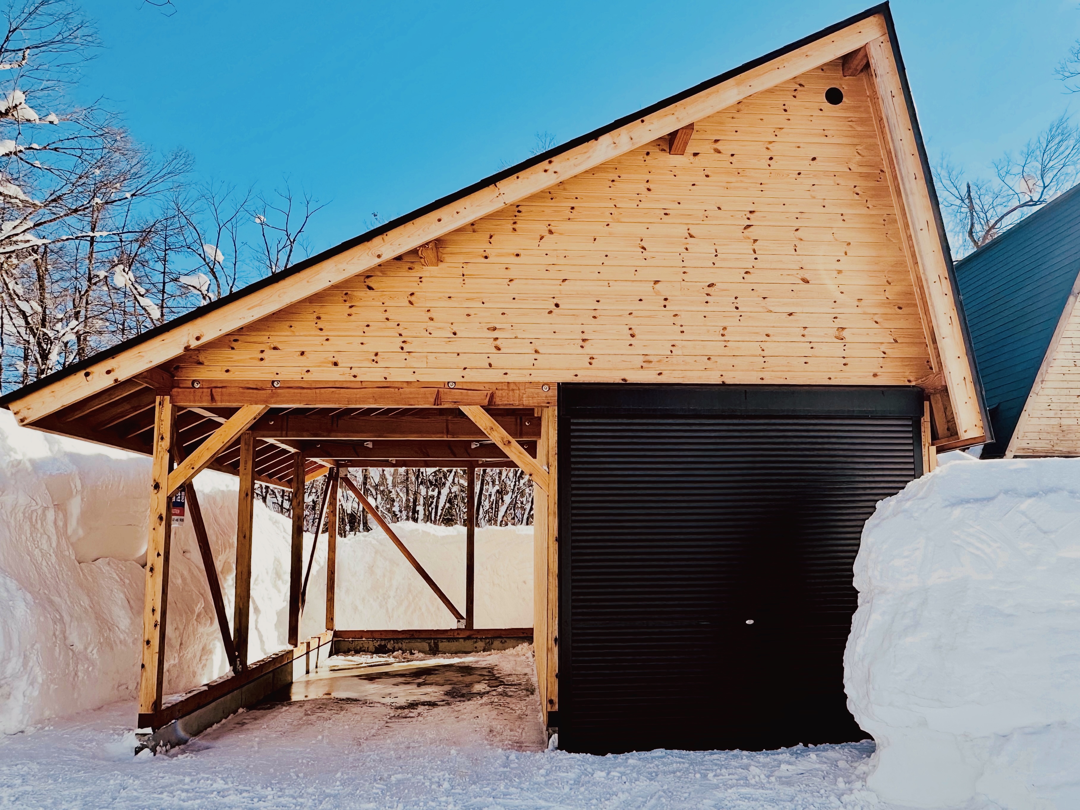Covered garage parking